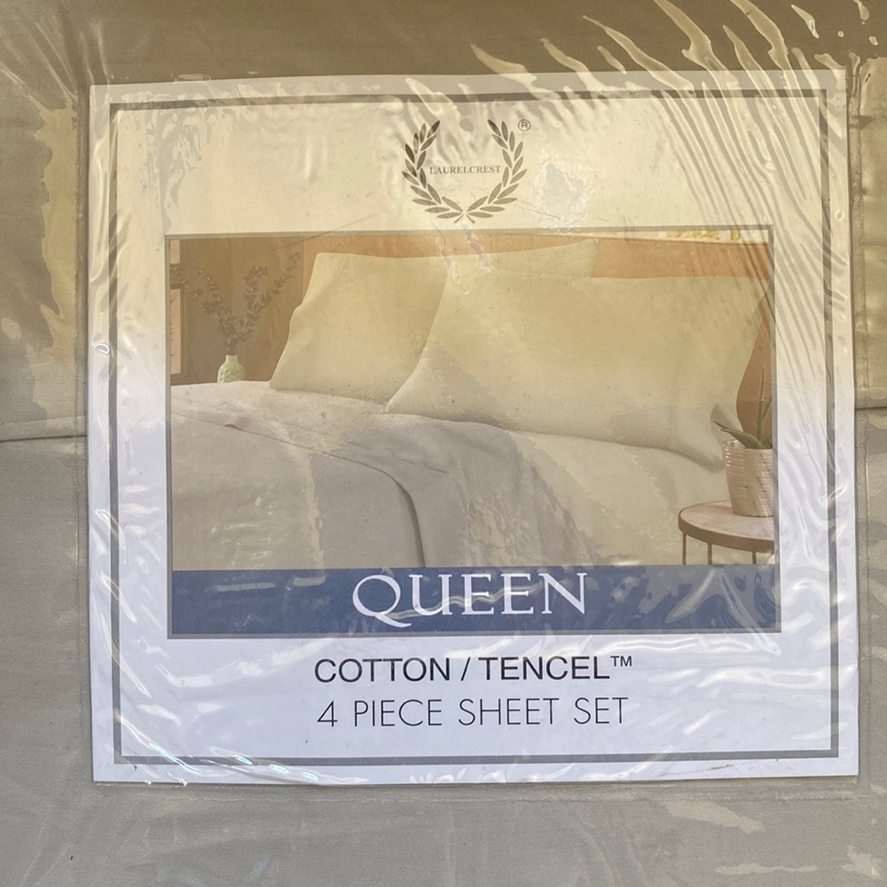 New in bag Queen sheets set by Laurel Crest.